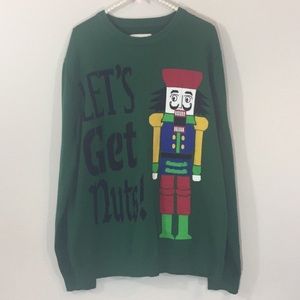 Ugly Christmas Sweater — Size XL - let’s get nuts